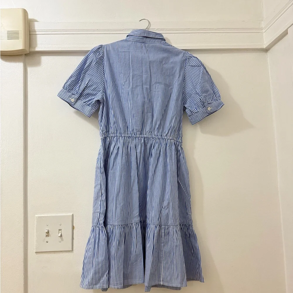 J. Crew Striped Smocked Shirt-Dress - Picture 2 of 5